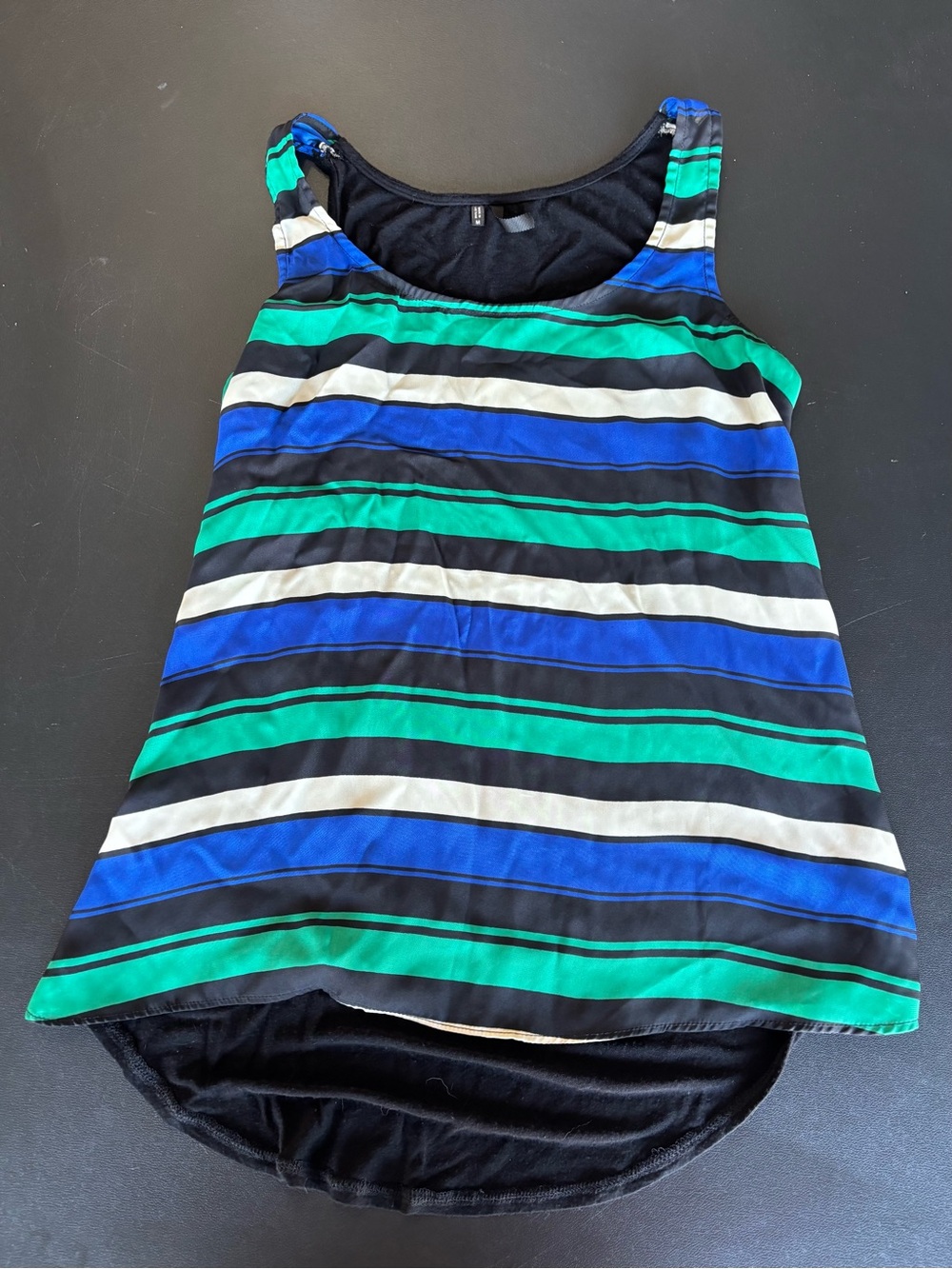 Maurices Striped Tank Top in Blue, Green & Black